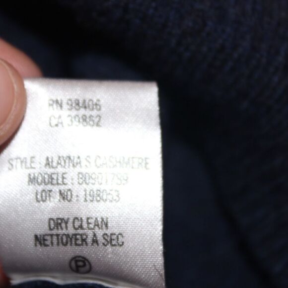 Theory Alayna S Cashmere Blue Pullover Sweater 100% Cashmere Women Size Medium - Picture 11 of 13